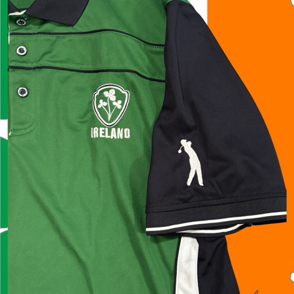 Croker Sports Polo Shirt Ireland Golf‎ Shamrock Embroidered - Picture 7 of 9
